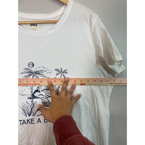 Pact Earth's Favorite Organic Cotton Take a Break Graphic T-Shirt Size XL - Picture 7 of 9